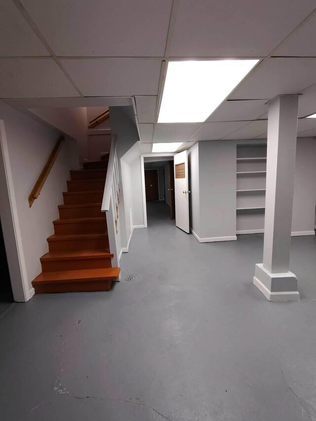936 N Ridgeland Ave, Oak Park, IL 60302 - finished basement featuring stairs and baseboards