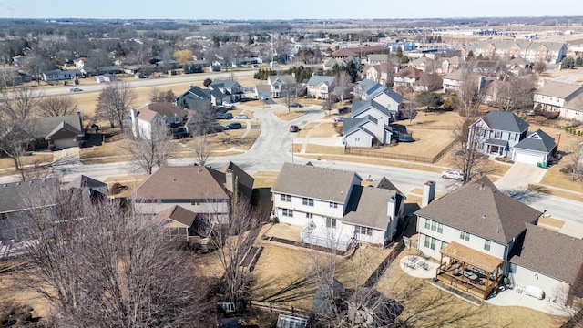 aerial view featuring a residential view