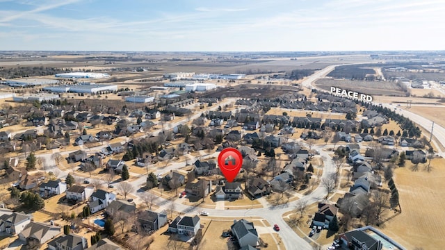 drone / aerial view featuring a residential view