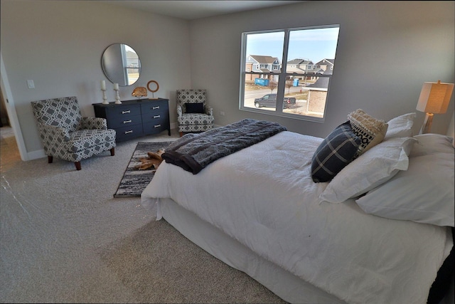 view of carpeted bedroom