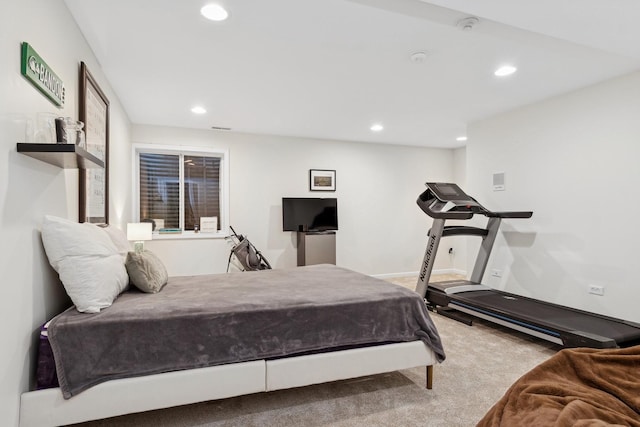 bedroom with carpet floors