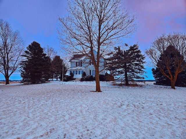 view of snowy yard