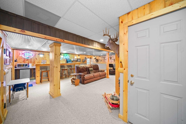 549 Beachview Dr, Lake Holiday, IL 60552 - interior space with wooden walls