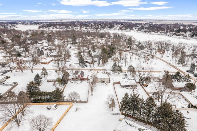 549 Beachview Dr, Lake Holiday, IL 60552 - snowy aerial view with a residential view