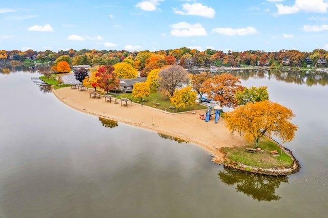 549 Beachview Dr, Lake Holiday, IL 60552 - drone / aerial view featuring a water view