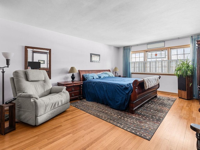 bedroom featuring light wood-type flooring