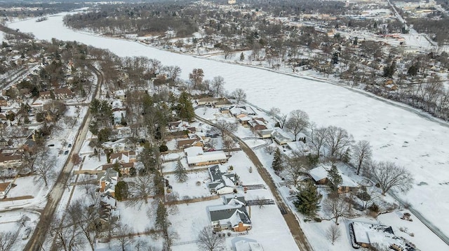 view of snowy aerial view