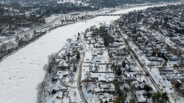 view of snowy aerial view