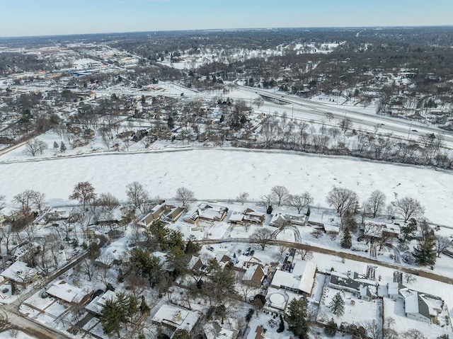 view of snowy aerial view