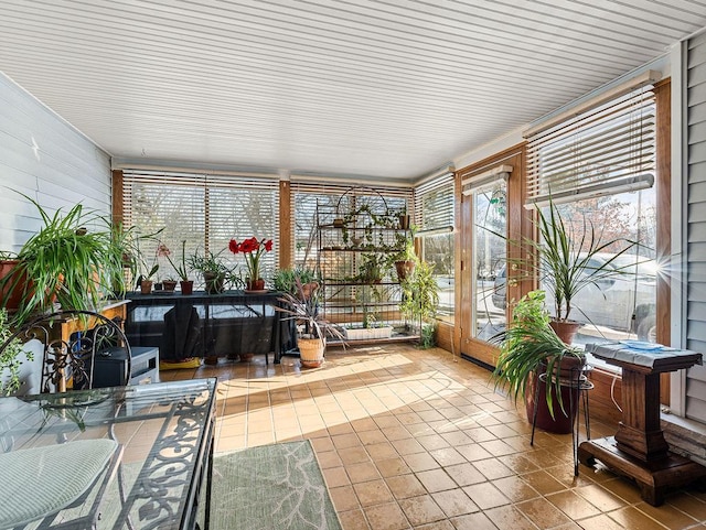 view of sunroom