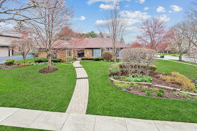 view of front of house with a front yard