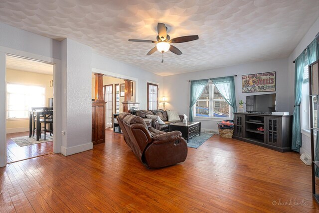 469 Dewey Ave, Galena, IL 61036 - living room featuring plenty of natural light, baseboards, and hardwood / wood-style flooring