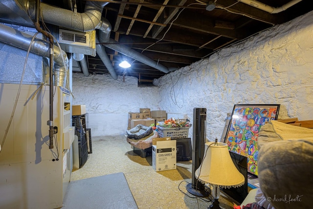 469 Dewey Ave, Galena, IL 61036 - unfinished below grade area featuring visible vents