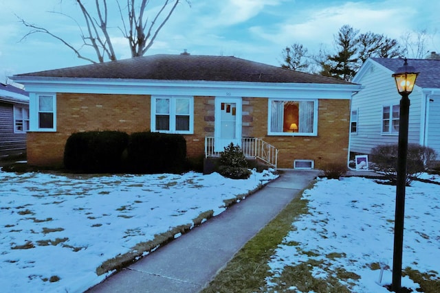 view of bungalow-style home