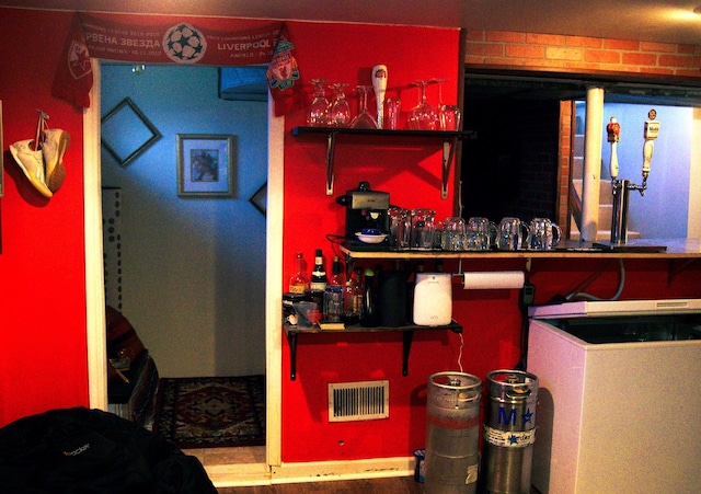 view of bar