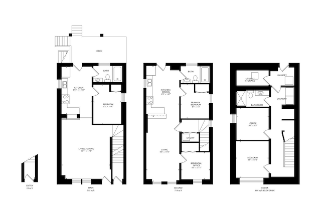 816 N Hermitage Ave, Chicago, IL 60622 - floor plan / room layout