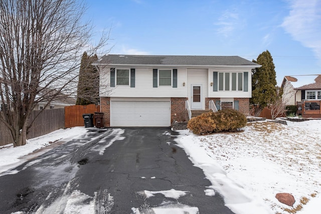 bi-level home with a garage