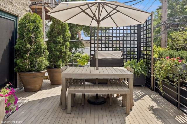 view of wooden terrace