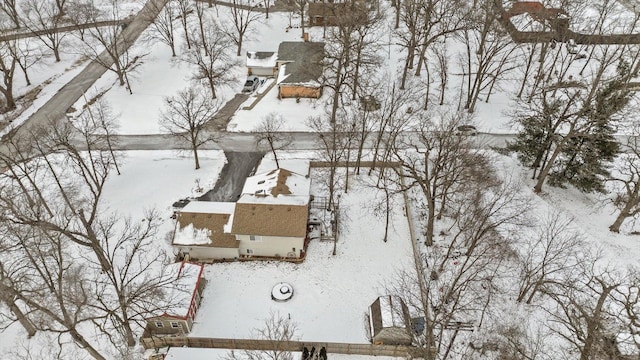 view of snowy aerial view