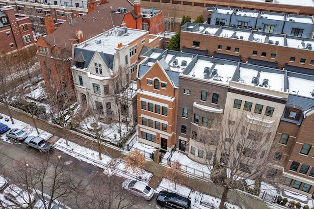 view of snowy aerial view