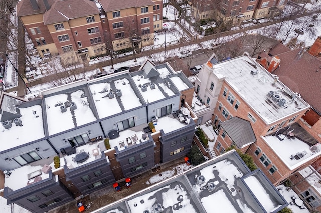 view of snowy aerial view