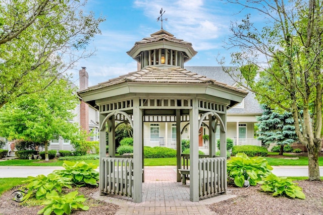 view of property's community with a gazebo