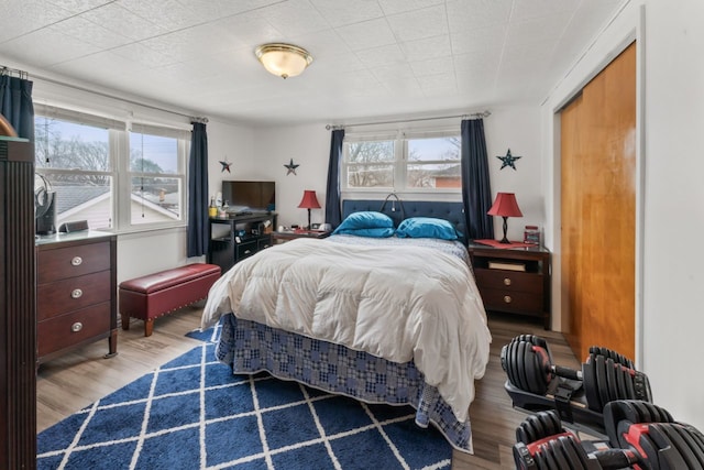 bedroom featuring wood finished floors