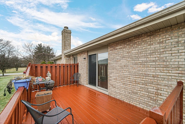 view of wooden deck