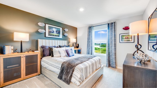 view of carpeted bedroom