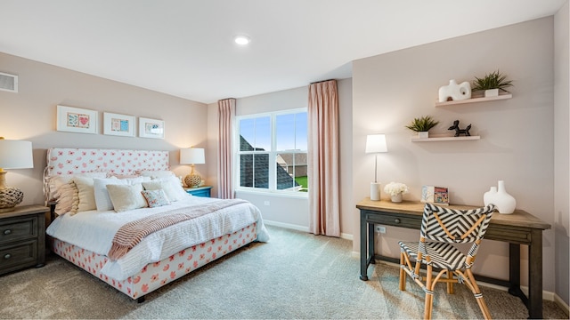 bedroom featuring carpet flooring