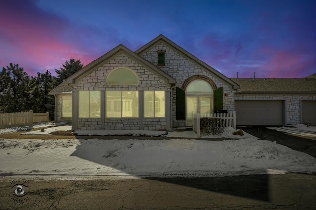 view of front of house featuring a garage