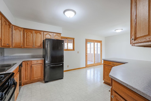 kitchen featuring black appliances