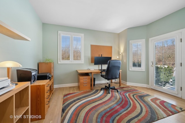 860 Gage Ln, Lake Forest, IL 60045 - home office with baseboards and light wood-style floors