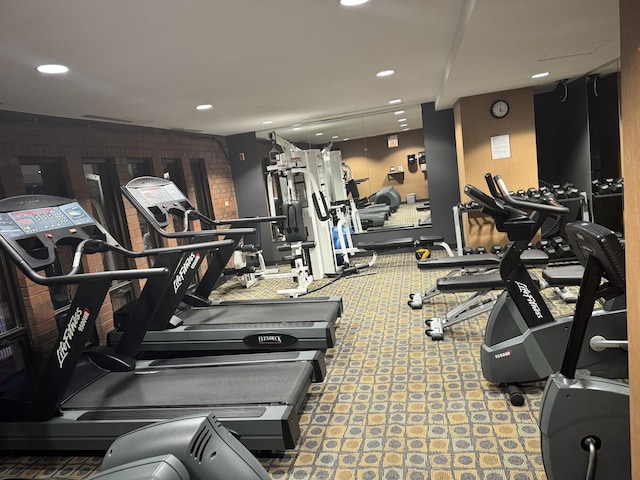 view of workout area