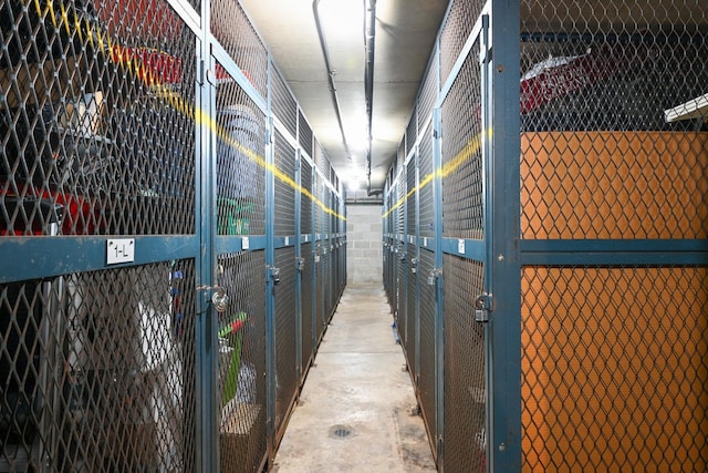 view of storage area