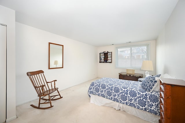 view of carpeted bedroom