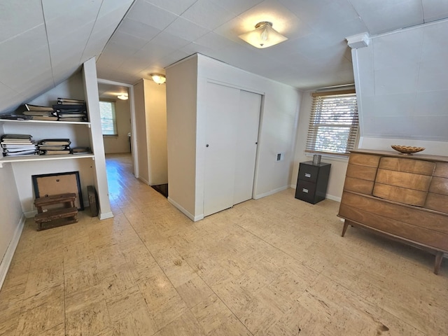 319 S Reed St, Joliet, IL 60436 - additional living space featuring healthy amount of natural light, vaulted ceiling, and baseboards