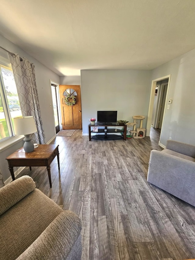 319 S Reed St, Joliet, IL 60436 - living area with wood finished floors and baseboards