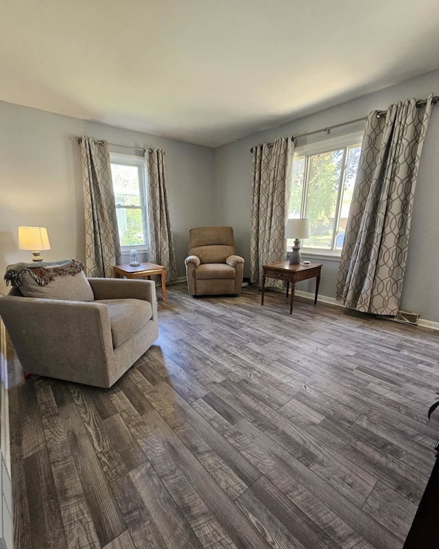 319 S Reed St, Joliet, IL 60436 - living room with dark wood finished floors and baseboards