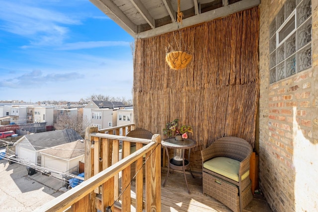 balcony featuring a residential view