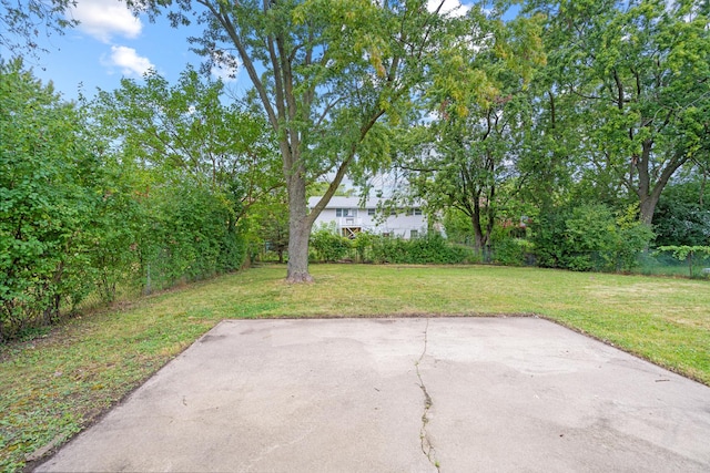 view of patio featuring fence