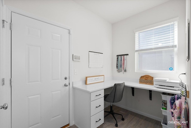 office featuring wood finished floors