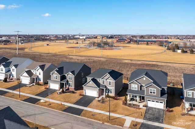 aerial view featuring a residential view