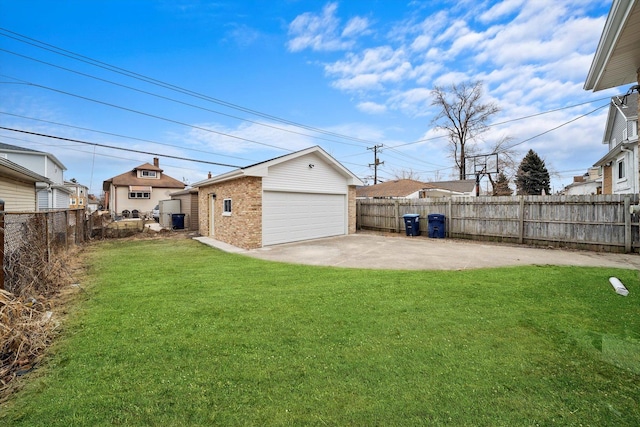 exterior space featuring a garage and an outdoor structure