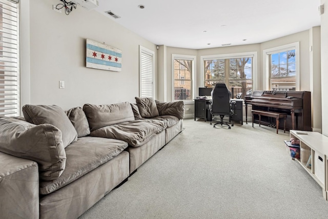 view of carpeted living room