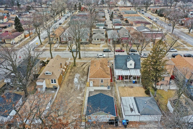 bird's eye view with a residential view