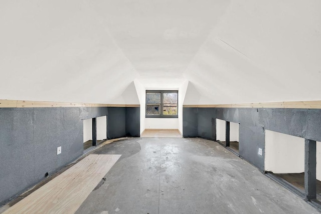 bonus room featuring vaulted ceiling