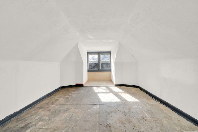 bonus room with lofted ceiling