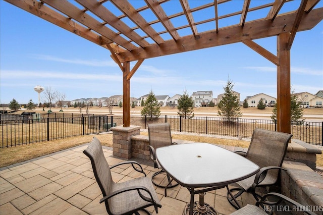 view of patio / terrace with a pergola