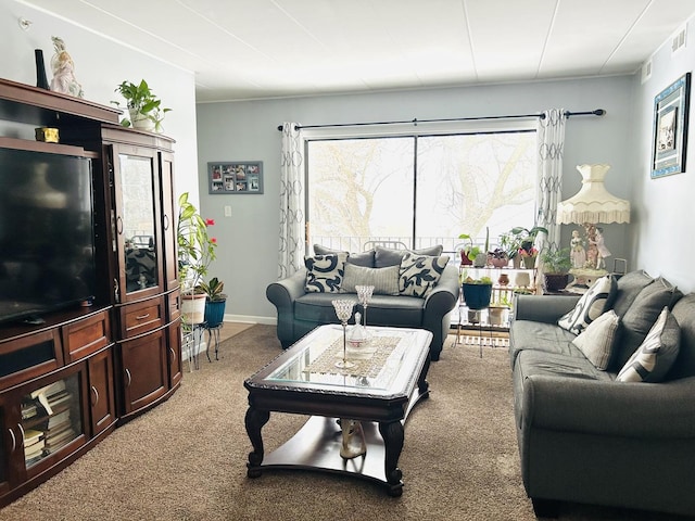 view of carpeted living room